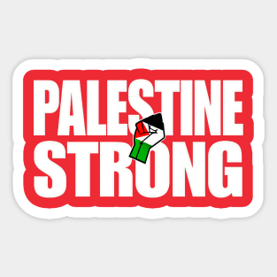 Palestine Strong - Palestine Flag Fist - Double-sided Sticker